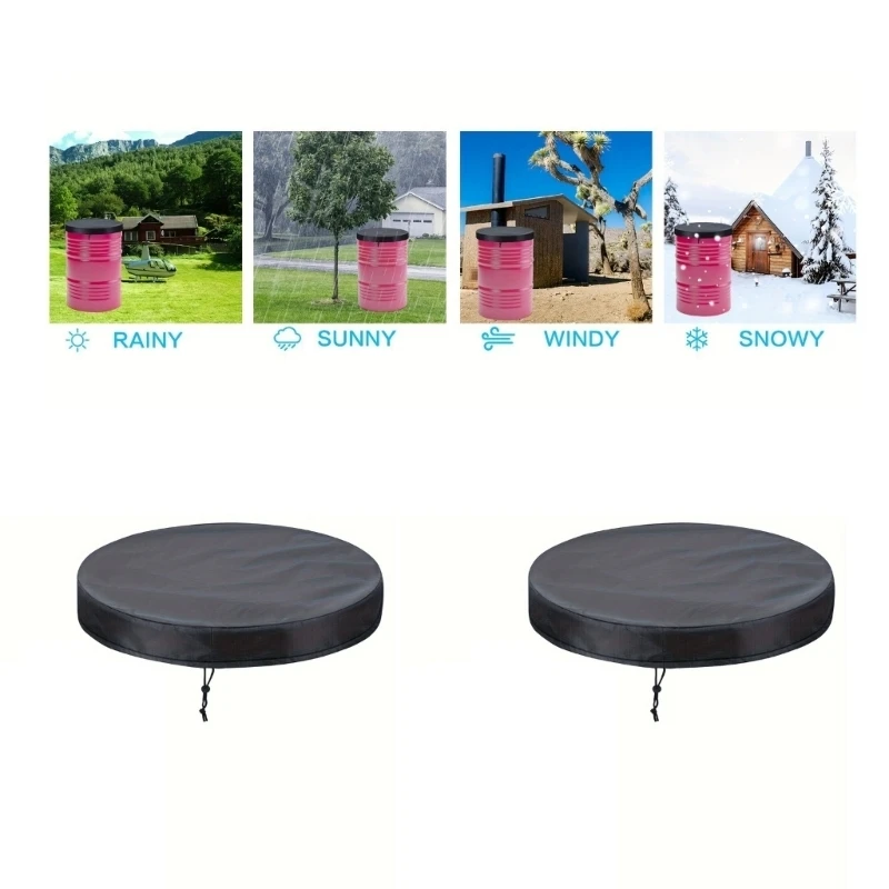 Drum Lid Cover for 55 Gallon Drums 4 Pack Black Fabric Covers With Cord Lock for Backyard Storage, Farm Use, and Drum B03E
Drum Lid Cover for 55 Gallon Drums 4 Pack Black Fabric Covers With Cord Lock for Backyard Storage, Farm Use, and Drum B03E