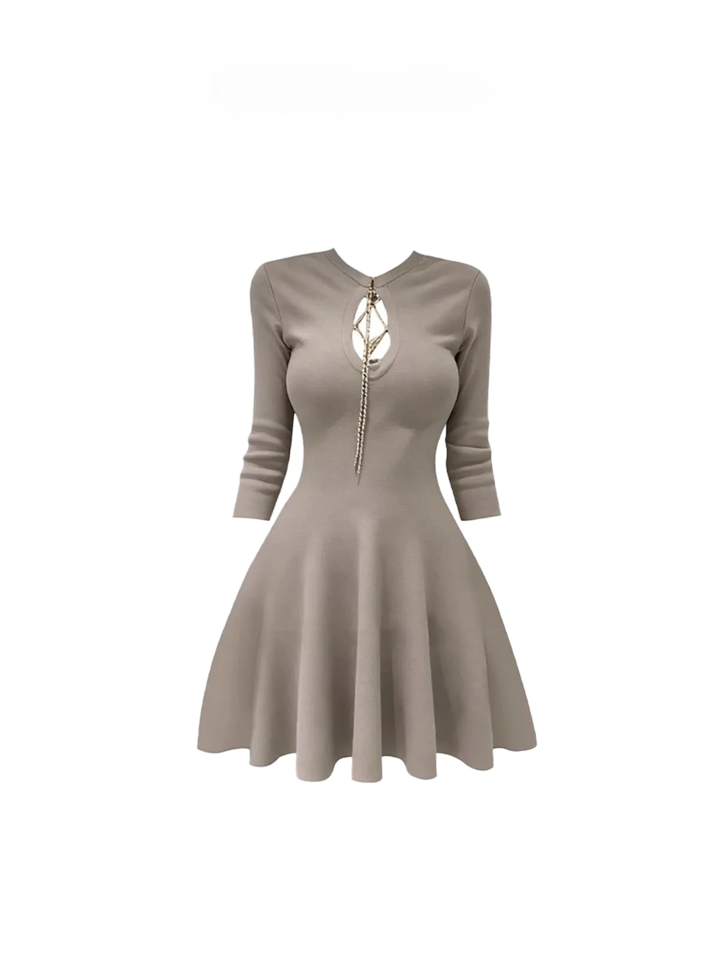 HEZA Spicy Hollow out Belted A-Line Dress Women's Autumn Winter Fashionable Ladylike Short Skirt Knitted round Neck Dress
HEZA Spicy Hollow out Belted A-Line Dress Women's Autumn Winter Fashionable Ladylike Short Skirt Knitted round Neck Dress