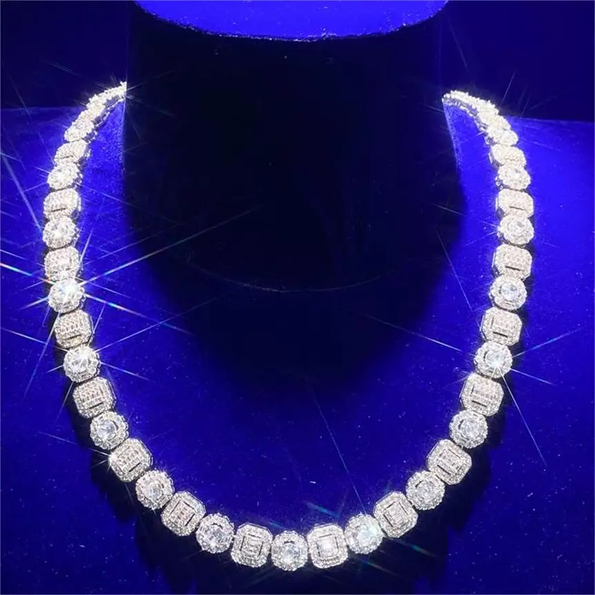 Fashion Hip Hop Jewelry Iced Out Zircon 18k Gold Plated Baguette Brass Round Square Miami Tennis Chain Necklaces for Men
Fashion Hip Hop Jewelry Iced Out Zircon 18k Gold Plated Baguette Brass Round Square Miami Tennis Chain Necklaces for Men