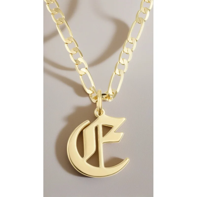 14k Gold Plated Initial Pendant Necklace for Women & Men Letter Necklace , Old English Personalized Gold Alphabet Charm Jewelry
14k Gold Plated Initial Pendant Necklace for Women & Men Letter Necklace , Old English Personalized Gold Alphabet Charm Jewelry