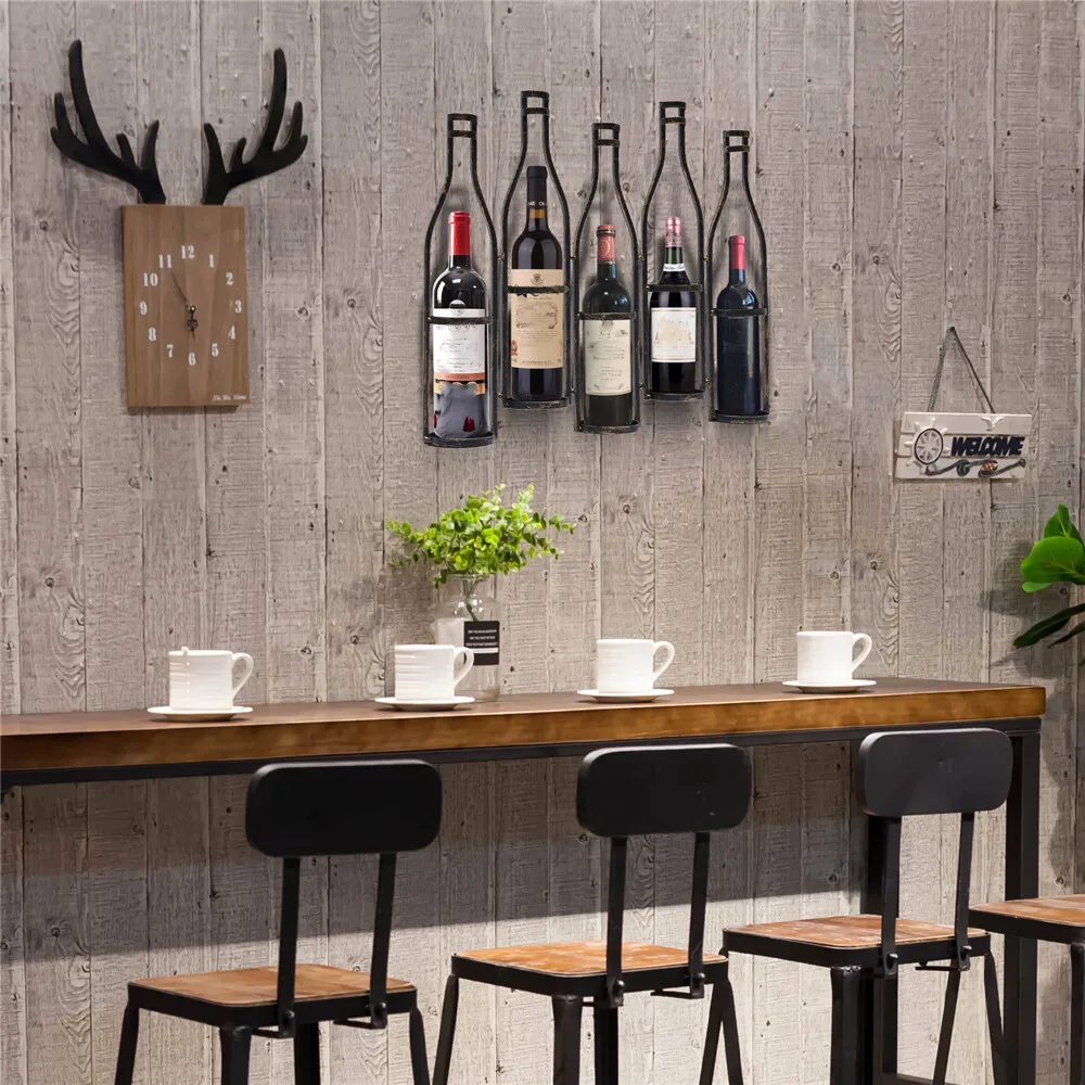 5-Bottles Wall Mounted Wine Rack Bottle Holder Kitchen Bar Wine Storage Display
5-Bottles Wall Mounted Wine Rack Bottle Holder Kitchen Bar Wine Storage Display