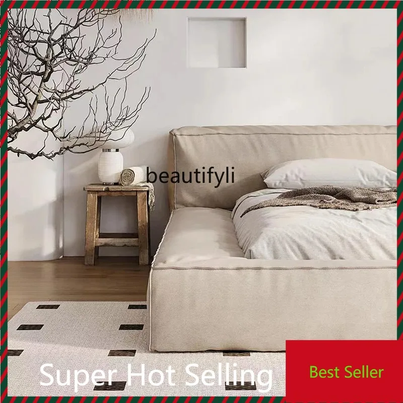 QQ132 Tofu Block Japanese Tatami Bed Italian Master Bedroom 1.8 Double Bed Nordic Modern Minimalist
QQ132 Tofu Block Japanese Tatami Bed Italian Master Bedroom 1.8 Double Bed Nordic Modern Minimalist