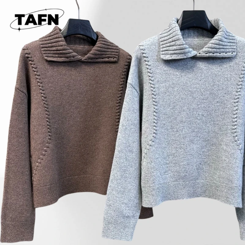 Elegant Women Knit Pullover Sweater Classic Style Long Sleeve Top for Autumn Winter Season Ladies Knit Sweater Simple BA0936
Elegant Women Knit Pullover Sweater Classic Style Long Sleeve Top for Autumn Winter Season Ladies Knit Sweater Simple BA0936