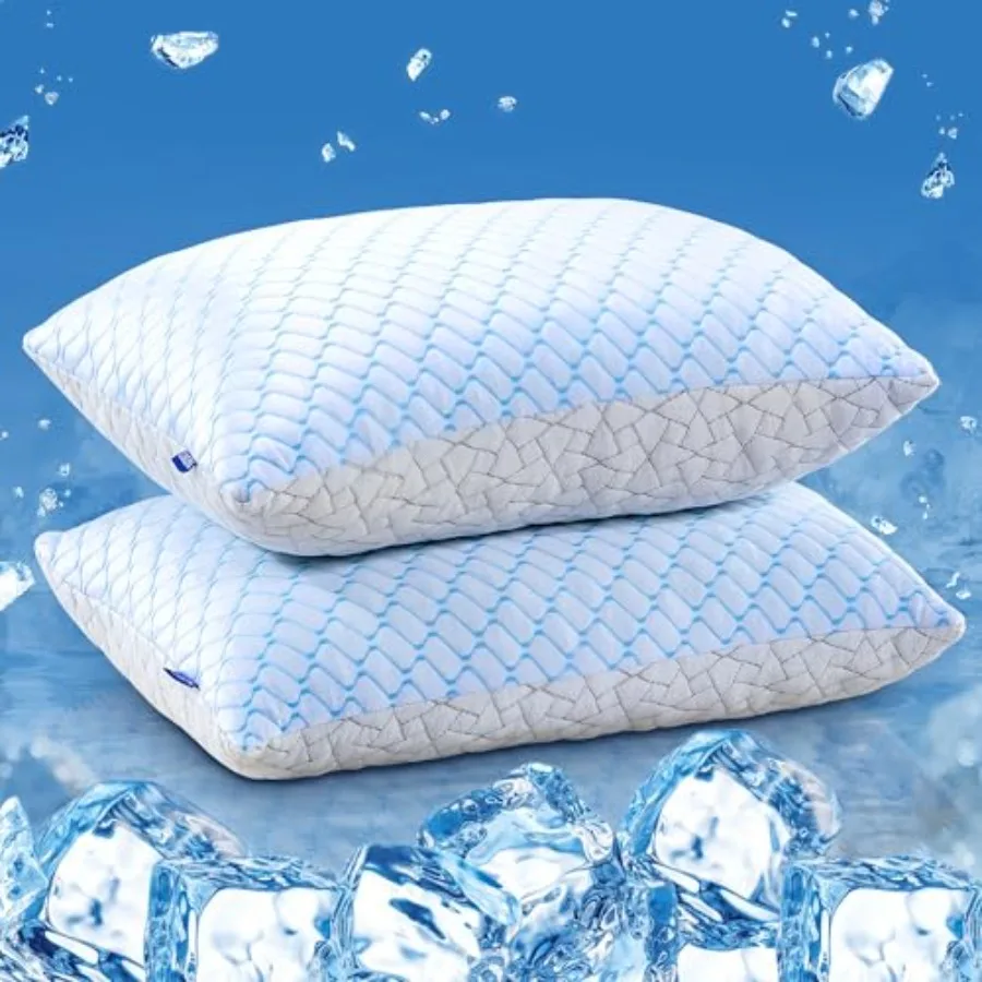 ® Pillows Queen Size Set of 2, Shredded Memory Foam Pillows, Cooling Foam Pillow for Sleeping, Soft Bed Pillow Queen Size with
® Pillows Queen Size Set of 2, Shredded Memory Foam Pillows, Cooling Foam Pillow for Sleeping, Soft Bed Pillow Queen Size with