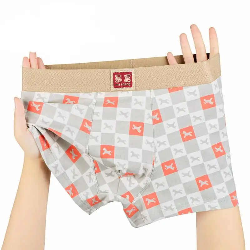 3 pcs Men's Cotton Panties Boxers Shorts Men Underwear Plaid Horse Print Male Underpants Breathable Sexy Slim Panties
3 pcs Men's Cotton Panties Boxers Shorts Men Underwear Plaid Horse Print Male Underpants Breathable Sexy Slim Panties