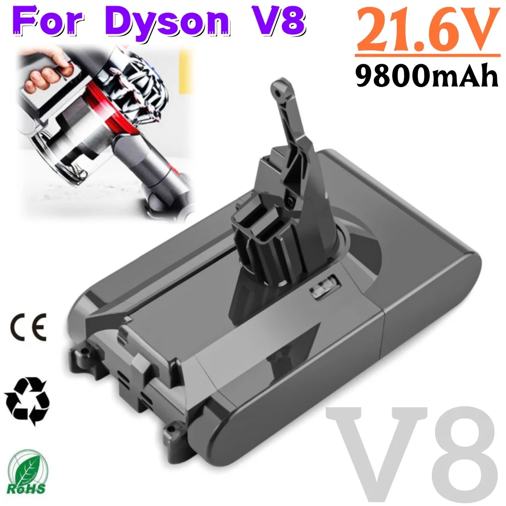 SV10 9800mAh 21.6V Li-ion Replacement Battery For Dyson V8 Battery Absolute /Fluffy/Animal/ Vacuum Cleaner Battery
SV10 9800mAh 21.6V Li-ion Replacement Battery For Dyson V8 Battery Absolute /Fluffy/Animal/ Vacuum Cleaner Battery