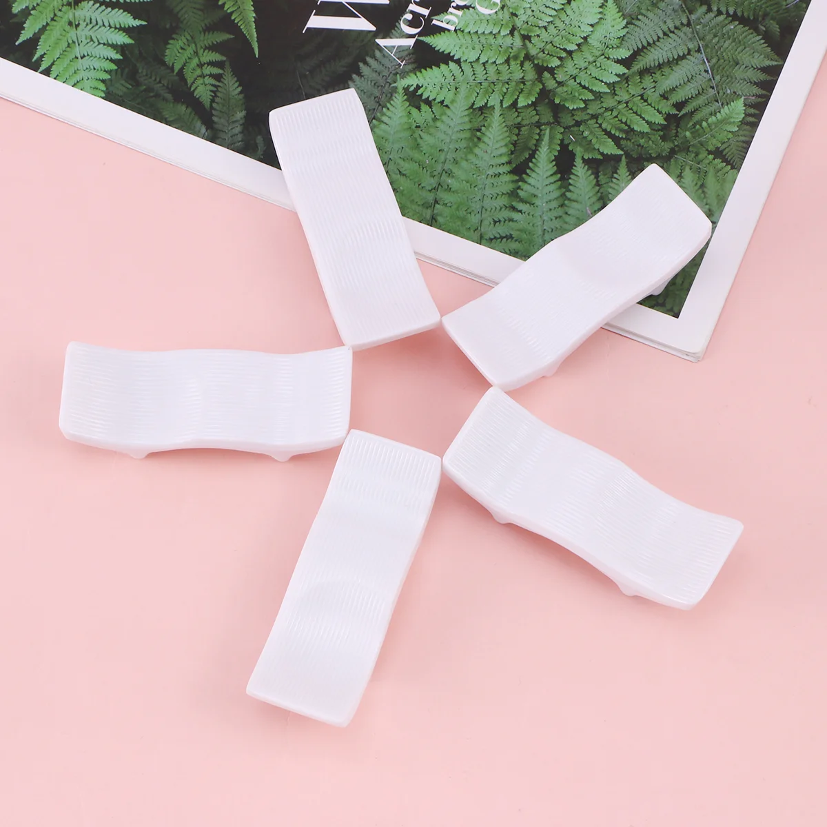 5 Pcs Melamine Chopstick Rack Imitation Porcelain Spoon Holder Chopstick Rest for Hotel and House chopstick holder
5 Pcs Melamine Chopstick Rack Imitation Porcelain Spoon Holder Chopstick Rest for Hotel and House chopstick holder