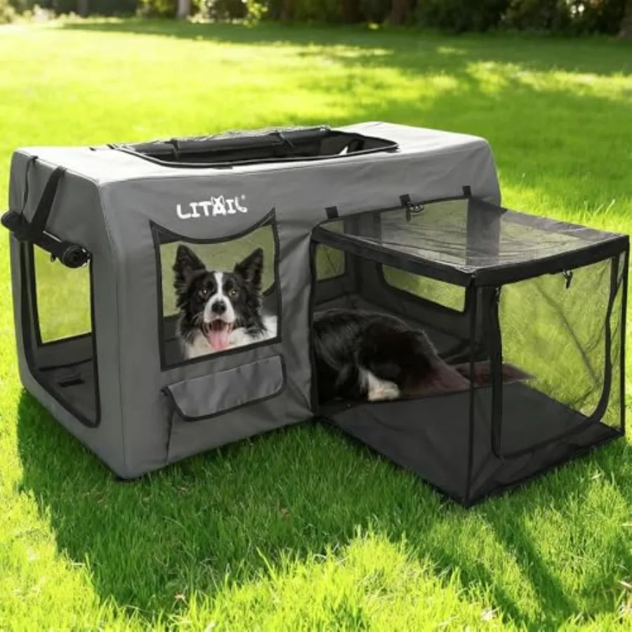 Dog Crate 39 Inch Travel Cat Pet Carrier for Medium/Large Dogs Portable Foldable Soft Pet Crate with 600D Oxford for Indoor Out
Dog Crate 39 Inch Travel Cat Pet Carrier for Medium/Large Dogs Portable Foldable Soft Pet Crate with 600D Oxford for Indoor Out
