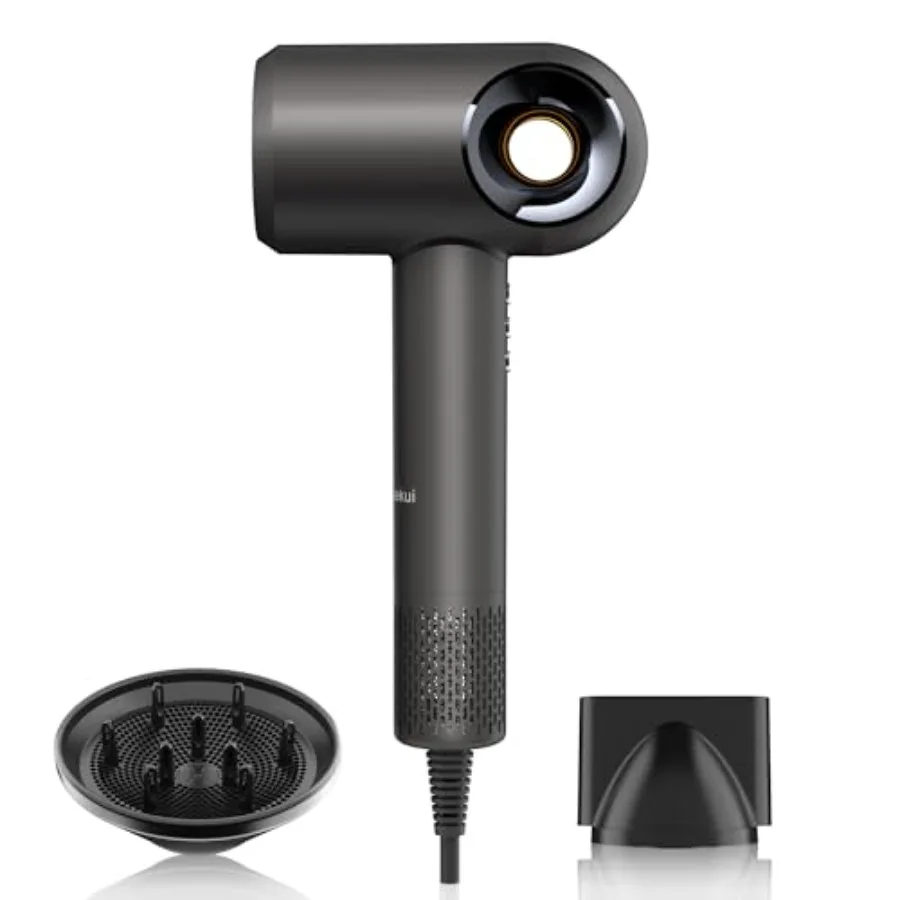 Hair Dryer High-Speed Ionic Low Noise Blow Dryer with Diffuser for Fast Drying Professional 500 Millions Negative Ionic Thermo-
Hair Dryer High-Speed Ionic Low Noise Blow Dryer with Diffuser for Fast Drying Professional 500 Millions Negative Ionic Thermo-