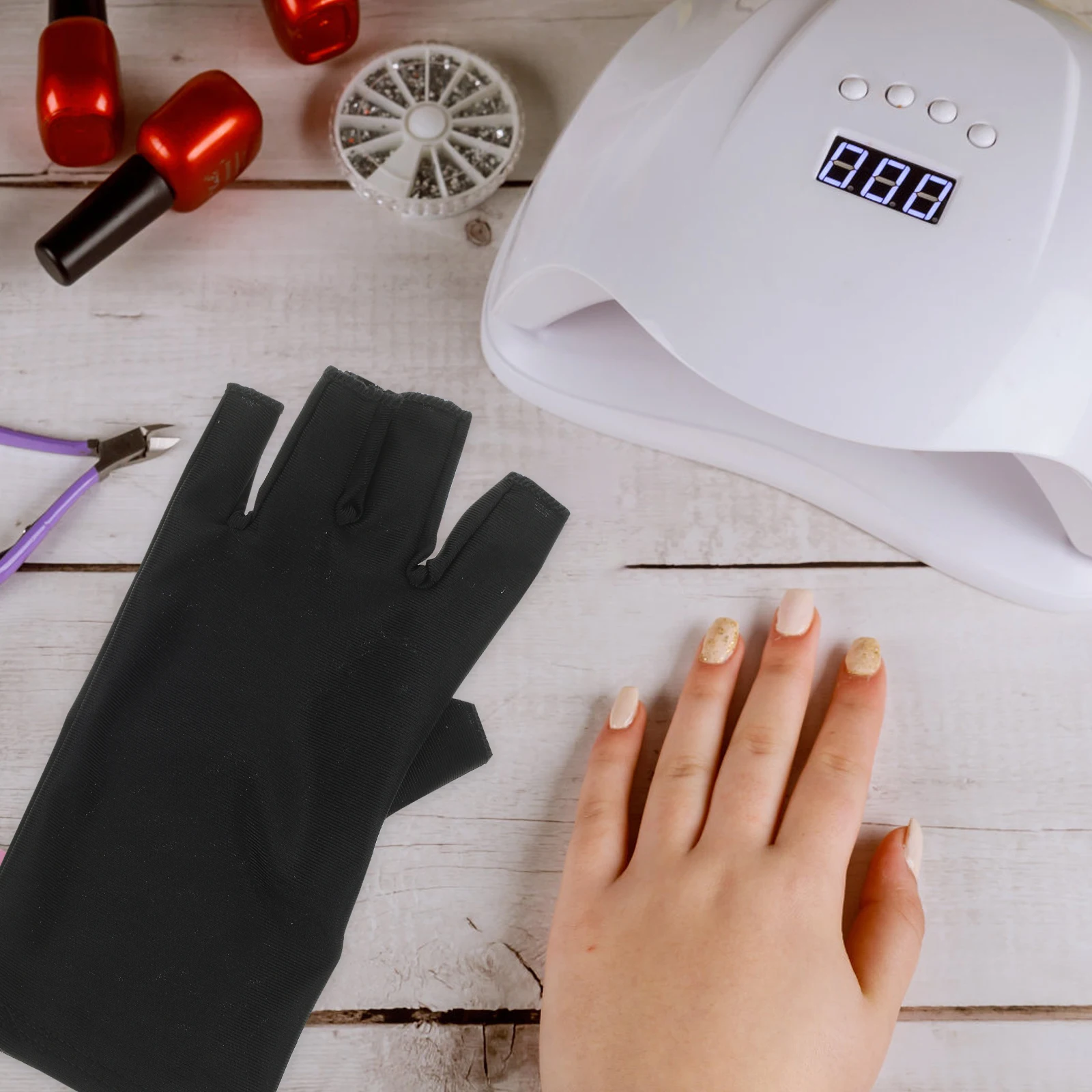 1 Pair Elastic Breathable Manicure AntiUv Gloves Uv Protective Cover For Gel Nail Lamp Nail Art Accessory
1 Pair Elastic Breathable Manicure AntiUv Gloves Uv Protective Cover For Gel Nail Lamp Nail Art Accessory