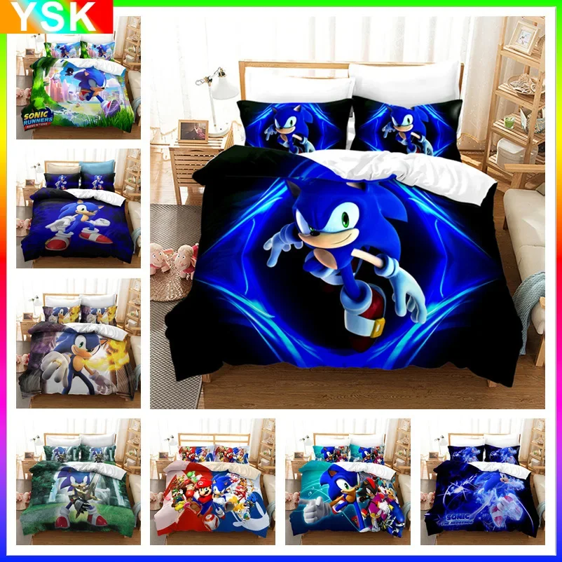 Sonic трехкомпонентный пододеяльник 3D цифровая печать простыни европейский и американский стиль
Sonic трехкомпонентный пододеяльник 3D цифровая печать простыни европейский и американский стиль