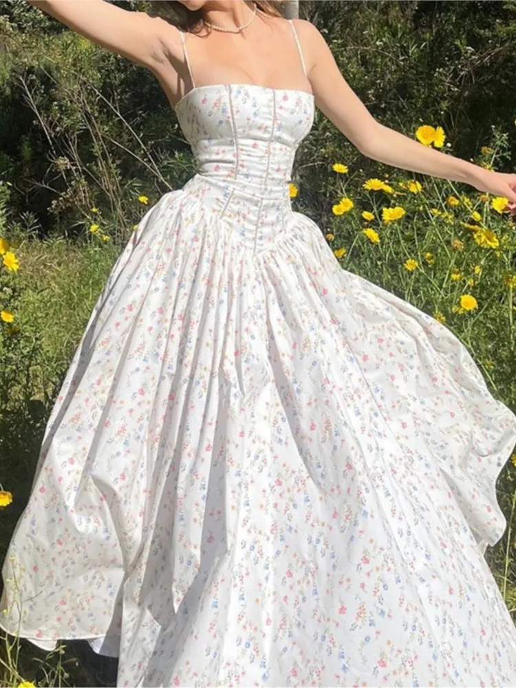 New Sexy Dresses For Woman Floral Print Suspender Dress French Slim Backless Vestidos Casual Temperament Elegant Robe Trendy
New Sexy Dresses For Woman Floral Print Suspender Dress French Slim Backless Vestidos Casual Temperament Elegant Robe Trendy
