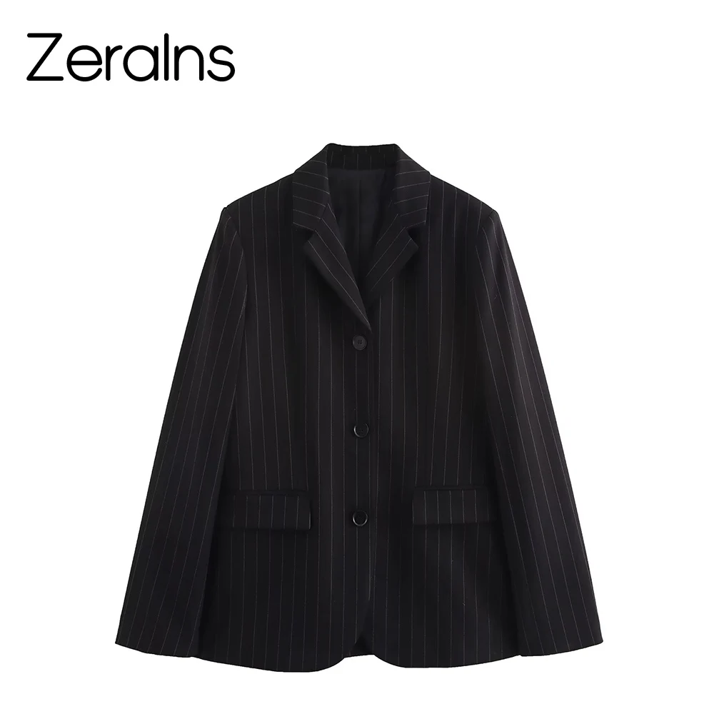 ZERAINS Autumn new women's clothing French retro temperament lapel long sleeved striped minimalist suit jacket
ZERAINS Autumn new women's clothing French retro temperament lapel long sleeved striped minimalist suit jacket