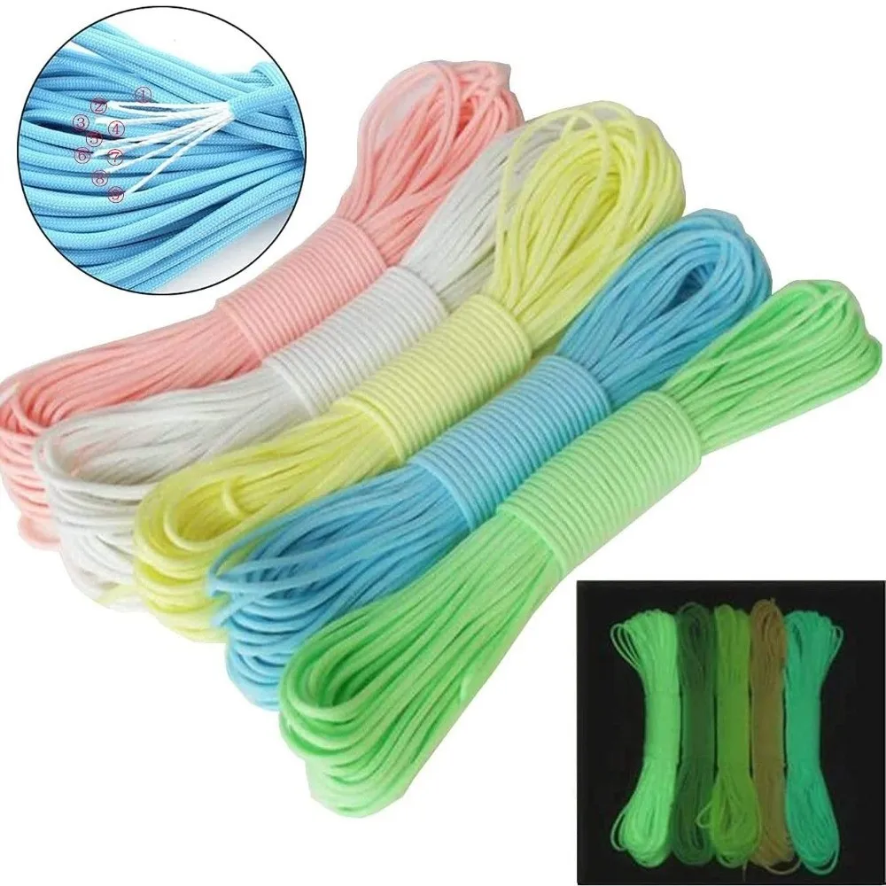 Glow-In-The-Dark Parachute Rope Handmade Braiding Ultra Stron Luminous Paracord Wear Resistant Umbrella Cord
Glow-In-The-Dark Parachute Rope Handmade Braiding Ultra Stron Luminous Paracord Wear Resistant Umbrella Cord