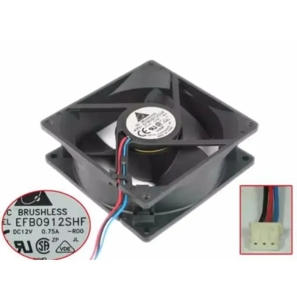 Delta Electronics EFB0912SHF R00 DC 12V 0.75A 92x92x32mm Cooling Fan
Delta Electronics EFB0912SHF R00 DC 12V 0.75A 92x92x32mm Cooling Fan