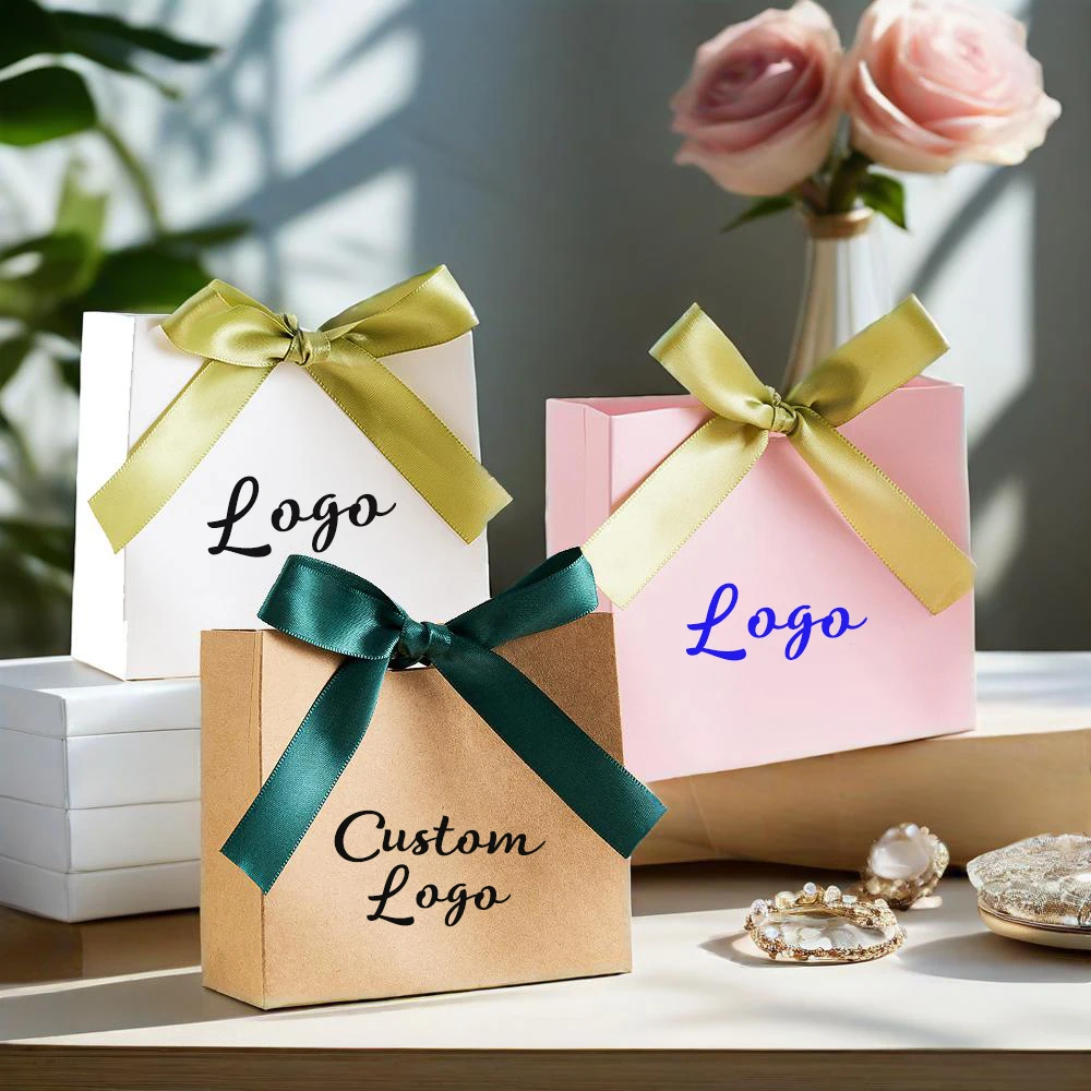 White Pink Brown Candy Gift Bag With Bow Ribbon Custom Logo Packaging Chocolate Storage Wedding Birthday Party Favor Supplies
White Pink Brown Candy Gift Bag With Bow Ribbon Custom Logo Packaging Chocolate Storage Wedding Birthday Party Favor Supplies
