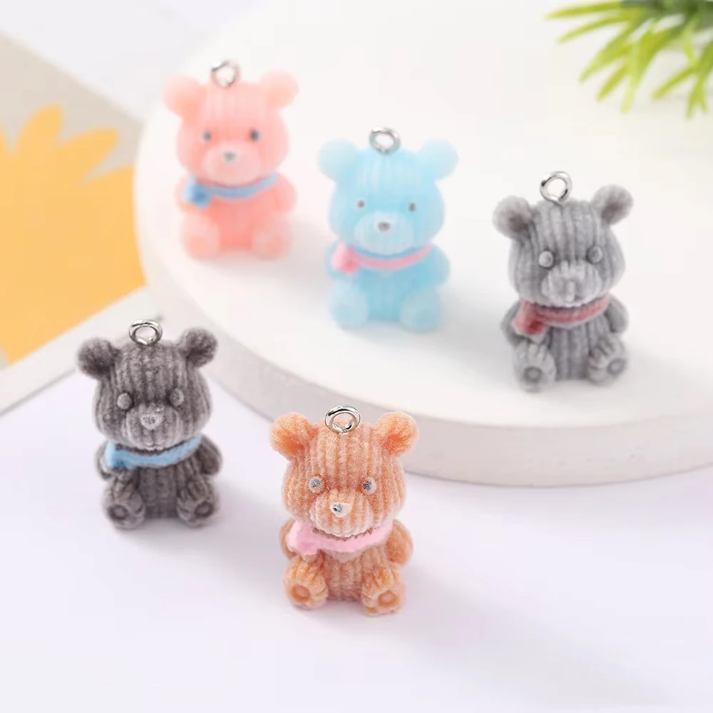 20PCS 3D Resin Flocking Bear Charms Plush Dolls Animal Pendants for Necklace Keychain Making DIY Jewelry Accessories Wholesale
20PCS 3D Resin Flocking Bear Charms Plush Dolls Animal Pendants for Necklace Keychain Making DIY Jewelry Accessories Wholesale