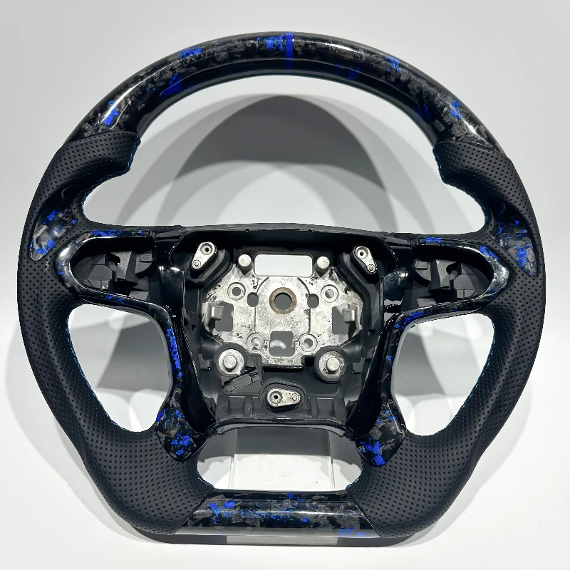 Aggressive Blue Forged Carbon Fiber Steering Wheel for Chevrolet Silverado
Aggressive Blue Forged Carbon Fiber Steering Wheel for Chevrolet Silverado