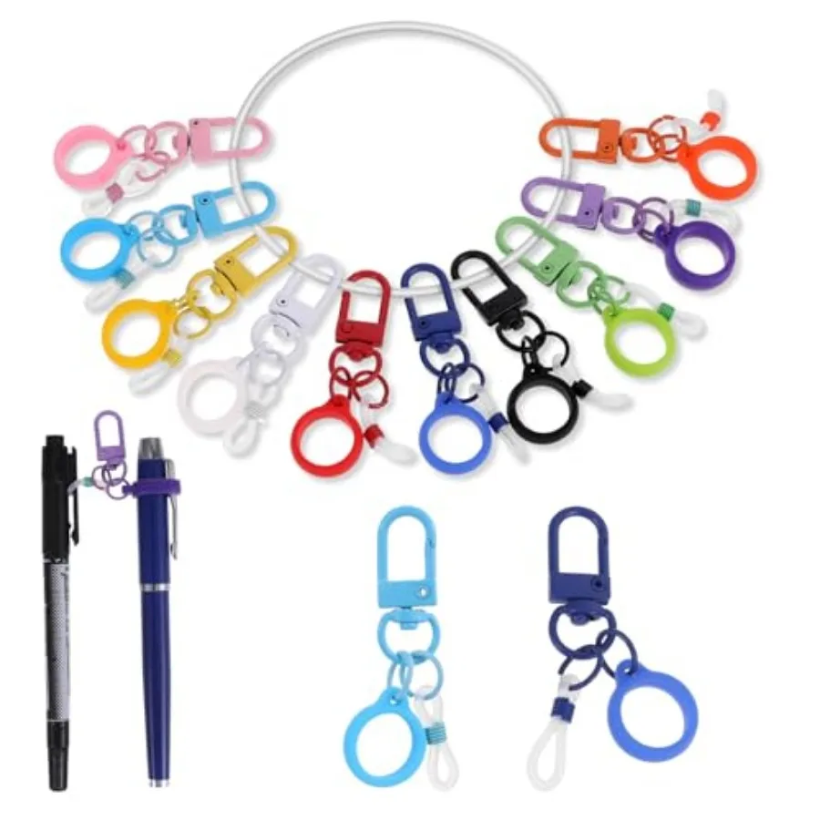 Silicon 10-pc Coloured Pen Clip Set with Lobster Clasp, Pen Converter, Retractable Holder for Nurses, Badge Reel Accessory Pen
Silicon 10-pc Coloured Pen Clip Set with Lobster Clasp, Pen Converter, Retractable Holder for Nurses, Badge Reel Accessory Pen