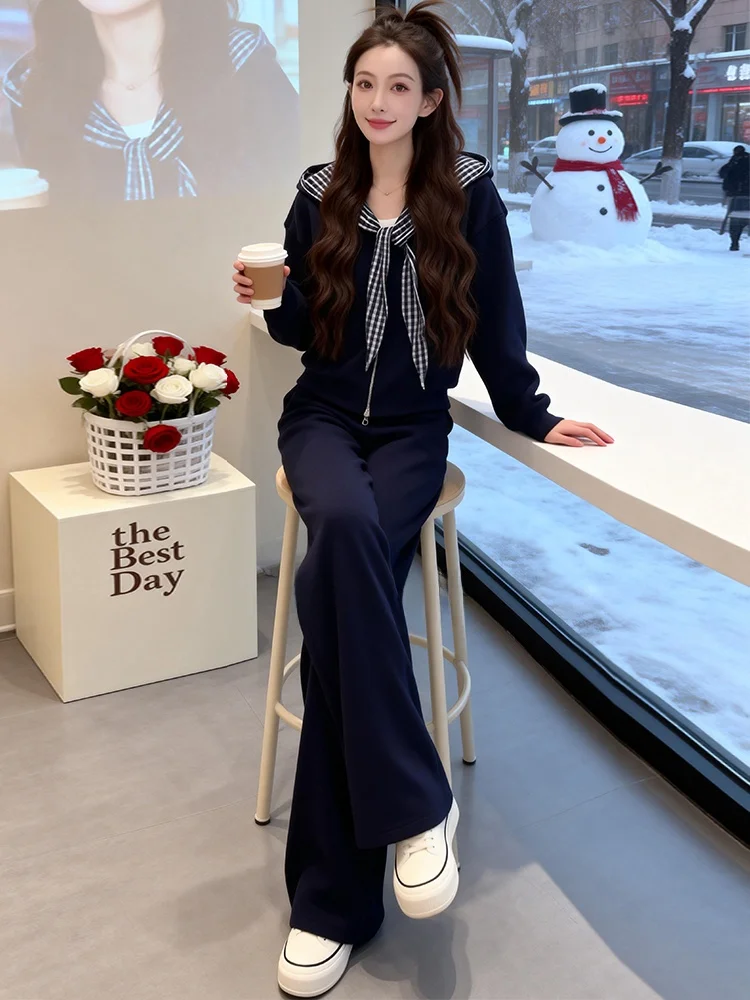 High-End Casual Hooded Long Sleeve Women's Set Spring 2026 High Waist Wide Leg Pants Two-Piece Set Comfortable Breathable
High-End Casual Hooded Long Sleeve Women's Set Spring 2026 High Waist Wide Leg Pants Two-Piece Set Comfortable Breathable