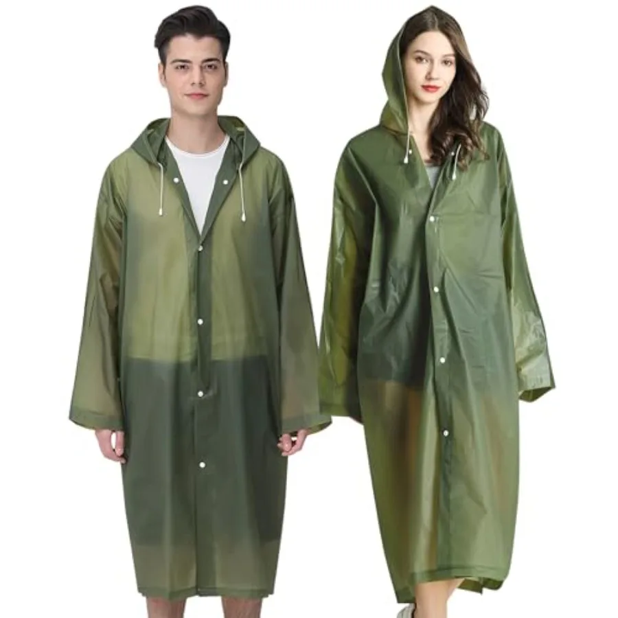 Cosowe Rain Ponchos for Adults Reusable, 2 Pcs Raincoats Emergency for Women Men with Hood and Drawstring
Cosowe Rain Ponchos for Adults Reusable, 2 Pcs Raincoats Emergency for Women Men with Hood and Drawstring