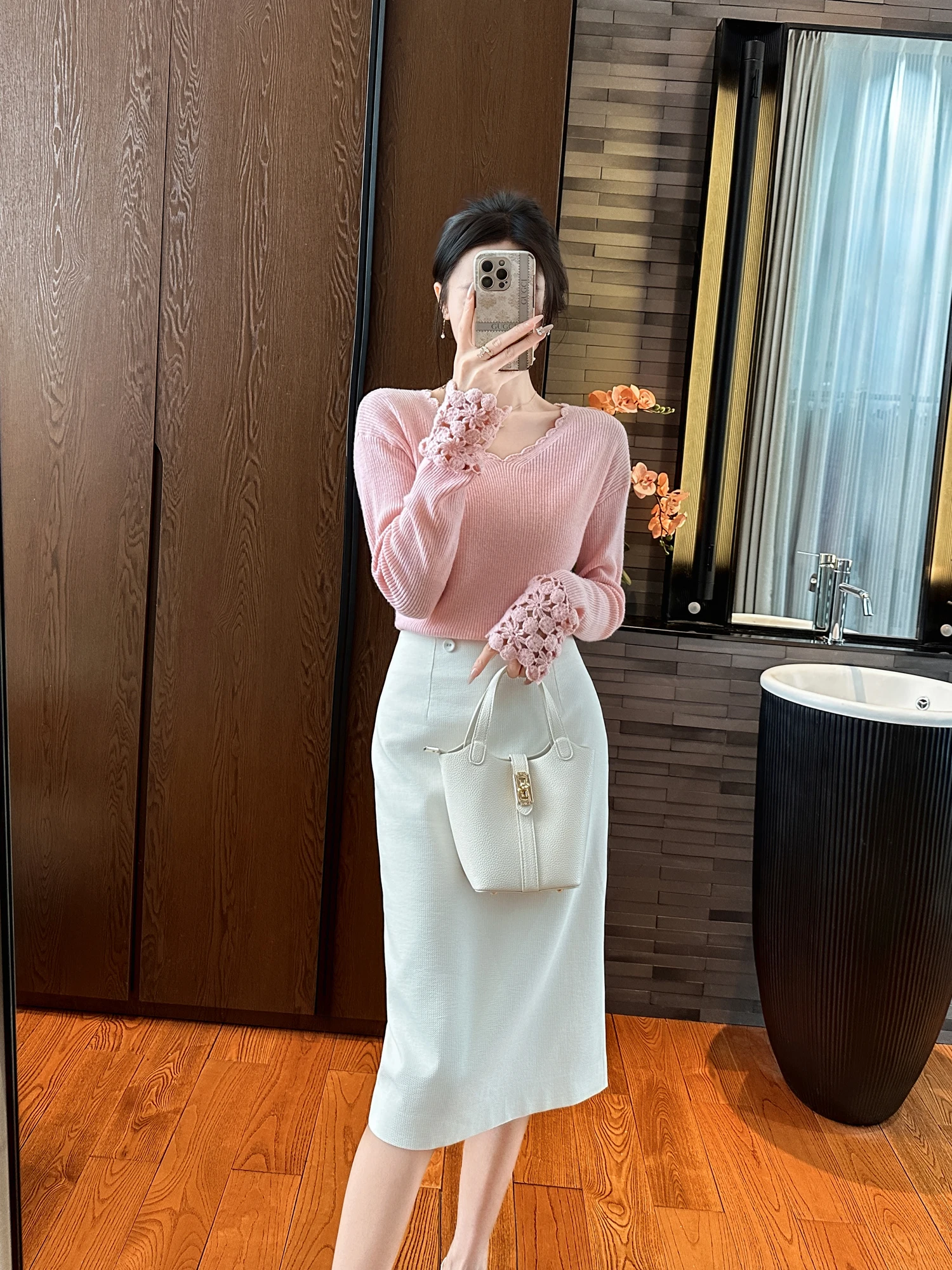 You See Heavy Embroidery Lazy Knitted Sweater Overhead Top Women's Korean Sle Commute Soft Long Sve V-Ne Warm Thiened
You See Heavy Embroidery Lazy Knitted Sweater Overhead Top Women's Korean Sle Commute Soft Long Sve V-Ne Warm Thiened