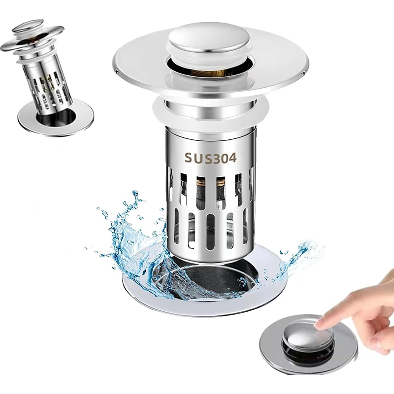 Universal Multipurpose Sink Strainer Sink Drain With Push Core For Rebound Universal Drain Kit For Kitchen And Bathroom Sink
Universal Multipurpose Sink Strainer Sink Drain With Push Core For Rebound Universal Drain Kit For Kitchen And Bathroom Sink
