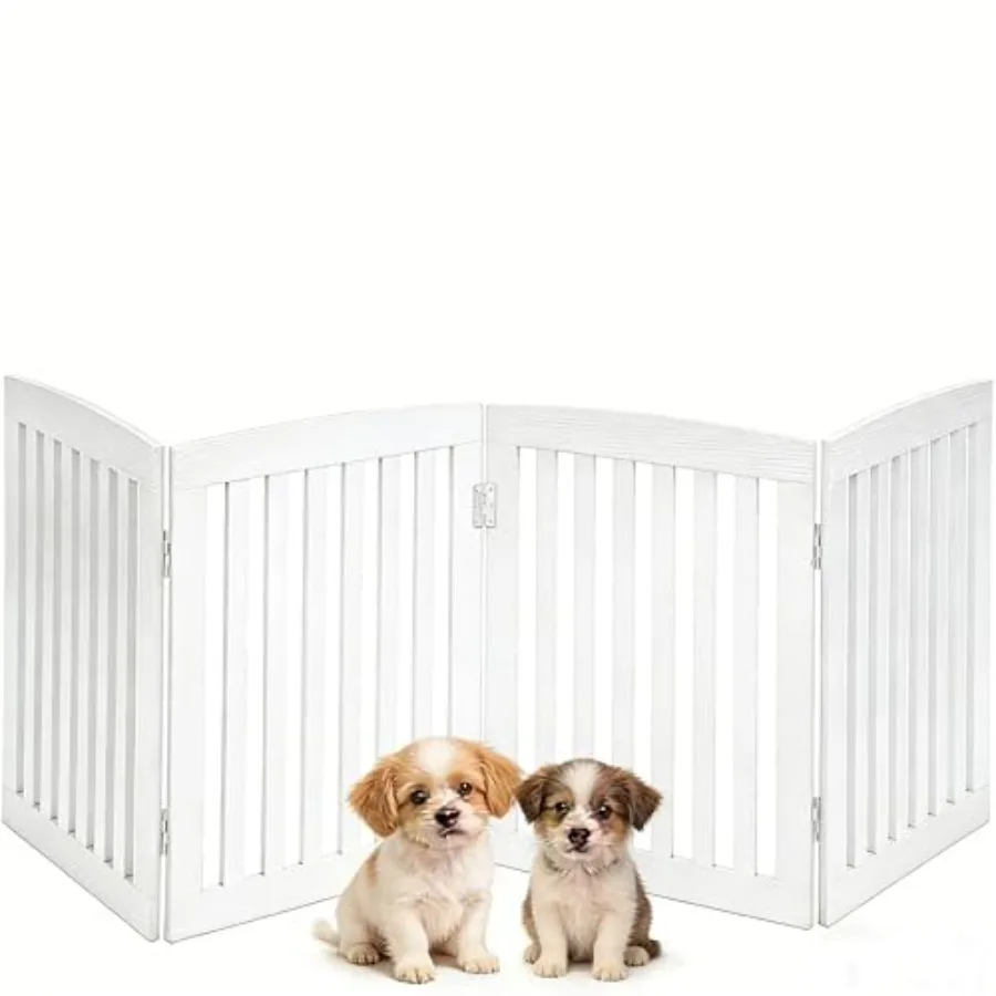 Dog Gate Indoor 24 Inch 4 Panels Wooden Freestanding Foldable Pet Gate for Dogs Extra Wide Dog Fence with Hinge Design for The
Dog Gate Indoor 24 Inch 4 Panels Wooden Freestanding Foldable Pet Gate for Dogs Extra Wide Dog Fence with Hinge Design for The