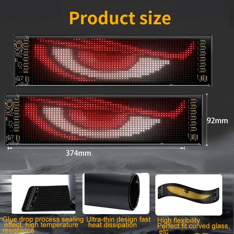 16*64 2 PCS Remote Control DIY LED Devil's Eye App Animated Eyes for Car Windshield Bright Auto Indicator Light for Cars Trucks
16*64 2 PCS Remote Control DIY LED Devil's Eye App Animated Eyes for Car Windshield Bright Auto Indicator Light for Cars Trucks