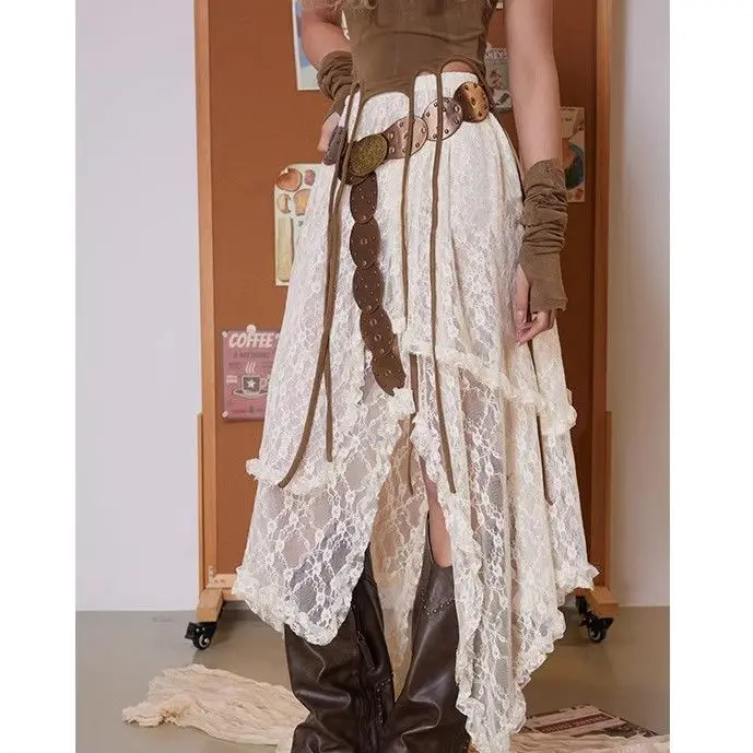 Empty Lace Skirt Women's Irregular Hem Skirt2026 Summer New
Empty Lace Skirt Women's Irregular Hem Skirt2026 Summer New
