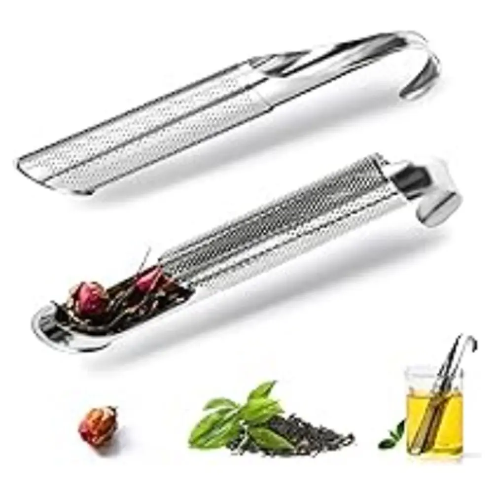 New Stainless Steel Tea Diffuser with Hanging Hook Handle Durable Mesh Strainer Portable Easy to Clean Tea Infuser Home Office
New Stainless Steel Tea Diffuser with Hanging Hook Handle Durable Mesh Strainer Portable Easy to Clean Tea Infuser Home Office