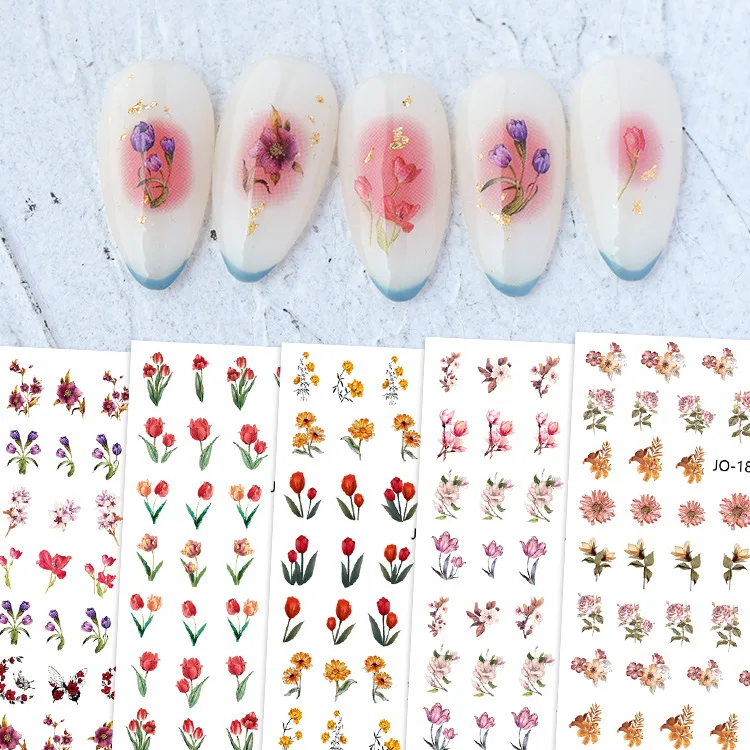 5pcs Ranbom Nail Art Tulip manicure waterproof sticker petal sticker leaves small flowers jewelry with glue nail decal
5pcs Ranbom Nail Art Tulip manicure waterproof sticker petal sticker leaves small flowers jewelry with glue nail decal