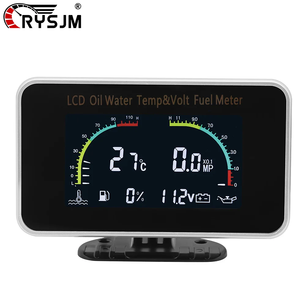 4 In 1 LCD Car Digital Gauge Water Temperature + Oil Pressure + Voltage + Fuel Level Meter With Sensor Car Accessories For 12V
4 In 1 LCD Car Digital Gauge Water Temperature + Oil Pressure + Voltage + Fuel Level Meter With Sensor Car Accessories For 12V
