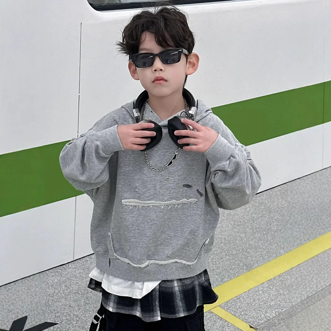Boys' Hooded Sweatshirt for Spring 2025 New Children's Korean Version Casual Top Children's Loose Pullover
Boys' Hooded Sweatshirt for Spring 2025 New Children's Korean Version Casual Top Children's Loose Pullover
