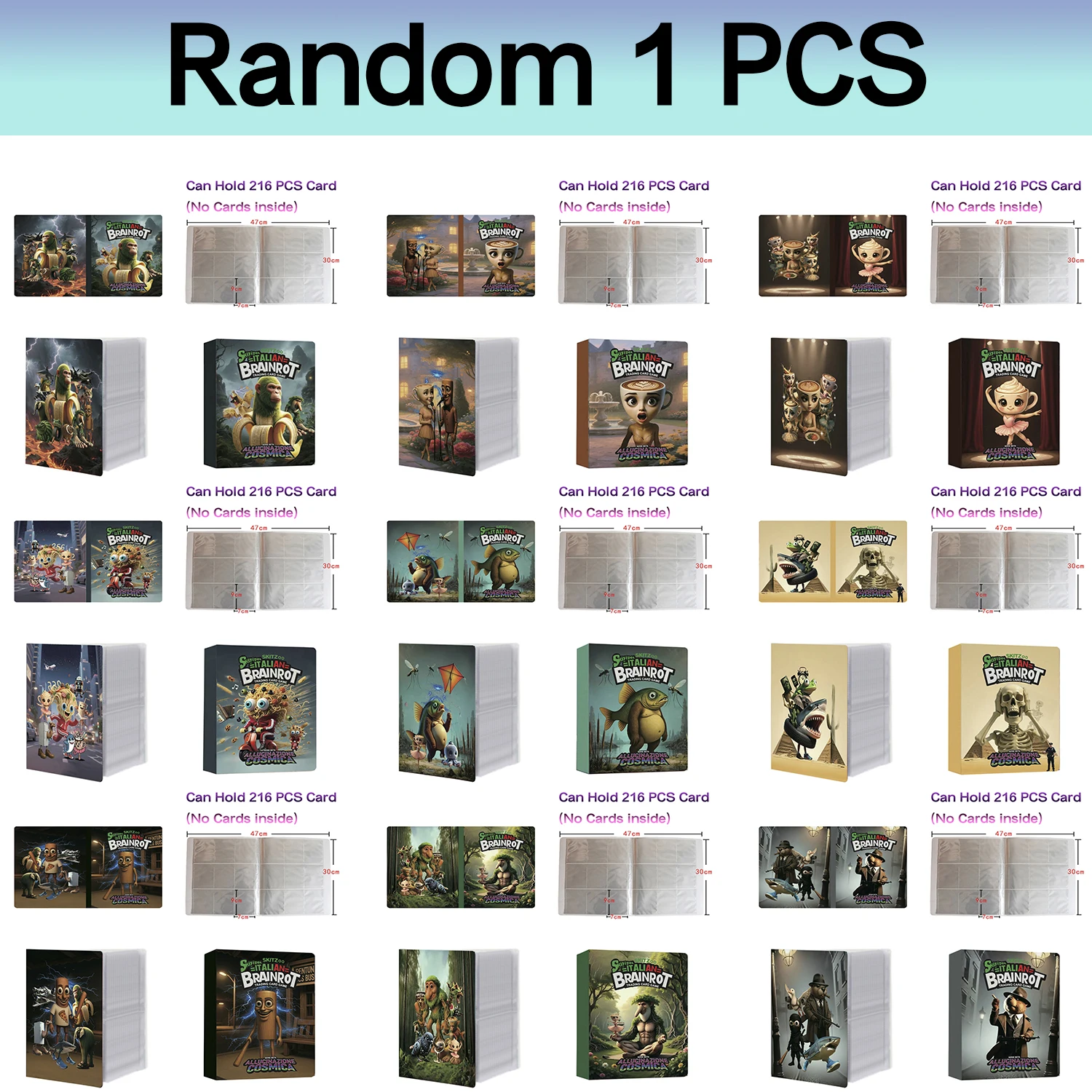 Коллекционная книга-альбом для карточек «Итальянский Brainrot»: серия Tung Tung Sahur Tralalero, настольная игра, подарок для детей
Коллекционная книга-альбом для карточек «Итальянский Brainrot»: серия Tung Tung Sahur Tralalero, настольная игра, подарок для детей