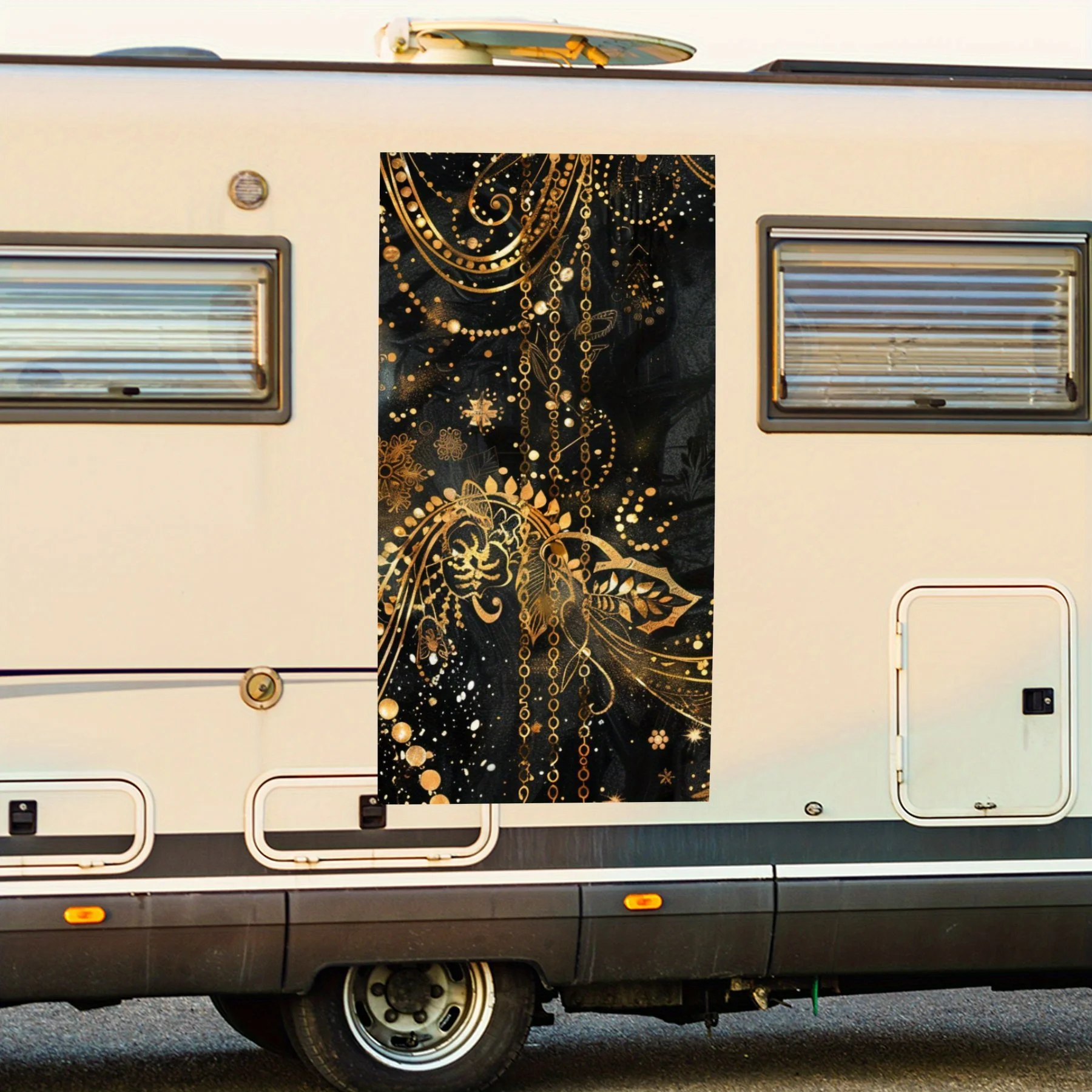 Glamorous Golden Car Sticker,Vinyl decal on the side of the motor home, waterproof self-adhesive vinyl sticker on the side of th
Glamorous Golden Car Sticker,Vinyl decal on the side of the motor home, waterproof self-adhesive vinyl sticker on the side of th