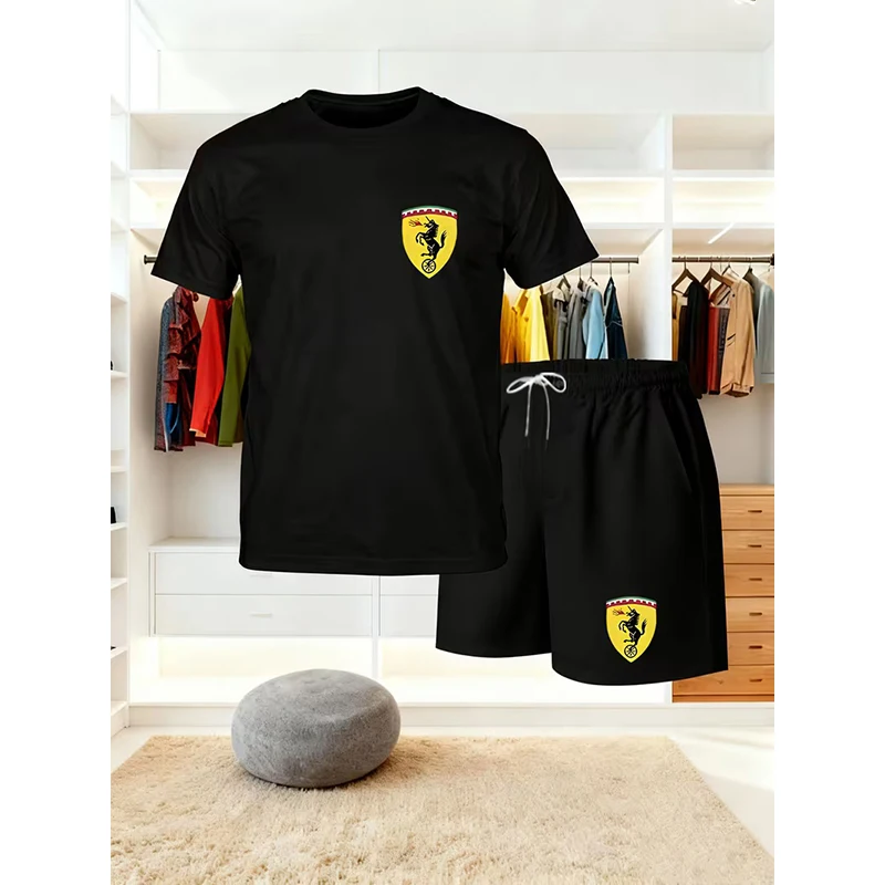 Summer men's short sleeved shorts comfortable sports suit men's casual round neck T-shirt and shorts two-piece set
Summer men's short sleeved shorts comfortable sports suit men's casual round neck T-shirt and shorts two-piece set