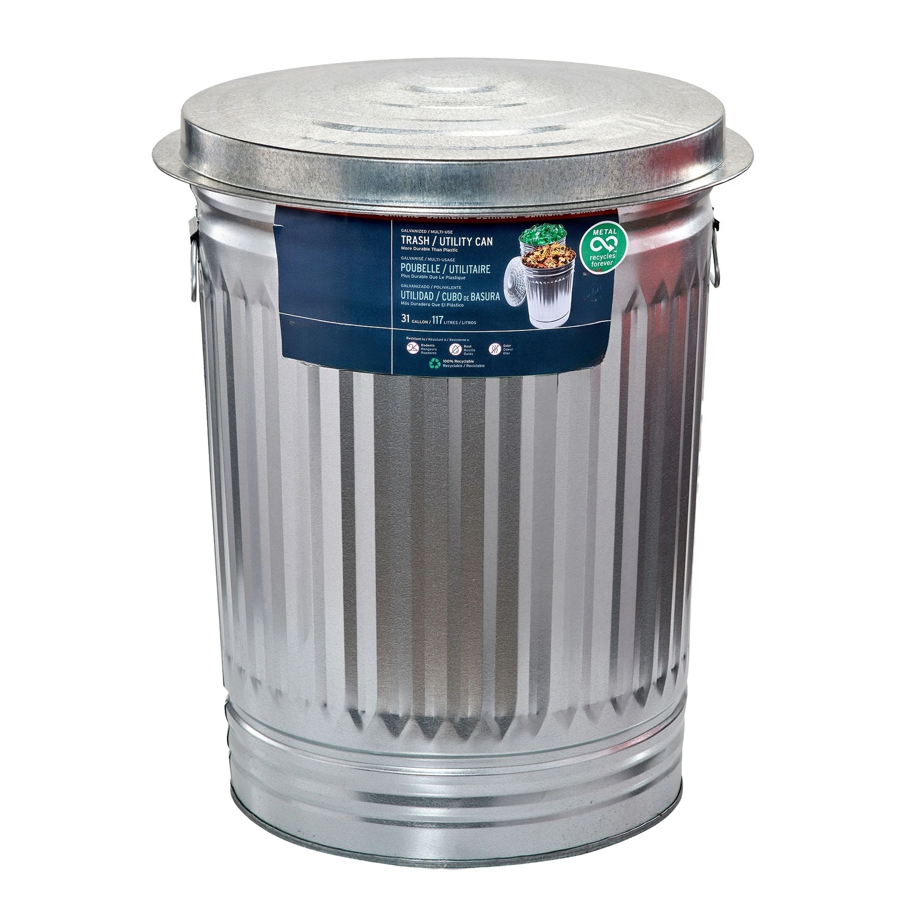 31-Gallon Steel Trash Can
31-Gallon Steel Trash Can