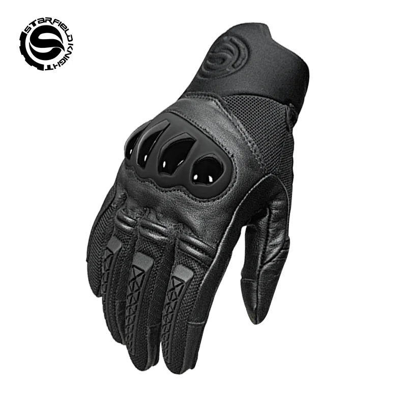 Star Field Knight Black Motorcycle Gloves Carbon Fiber Joint Protection Summer Breathable Real Goat Leather Motor Riding Gears
Star Field Knight Black Motorcycle Gloves Carbon Fiber Joint Protection Summer Breathable Real Goat Leather Motor Riding Gears