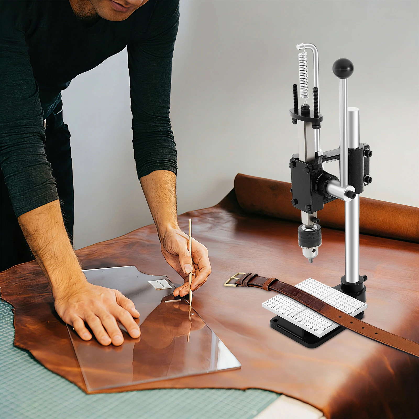 Ручной перфоратор, перфоратор со сверлильным патроном, алюминиевая пластина, подходит для кожи, бумаги, ткани, для изготовления кожи
Ручной перфоратор, перфоратор со сверлильным патроном, алюминиевая пластина, подходит для кожи, бумаги, ткани, для изготовления кожи