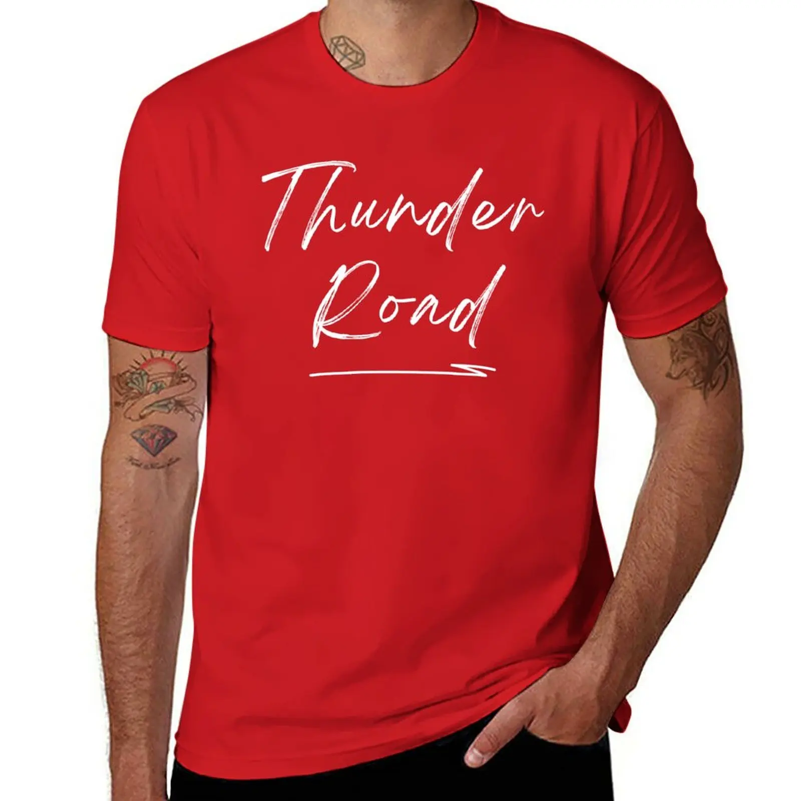 New Thunder Road T-Shirt korean fashion hippie clothes heavyweight t shirts graphic t shirts Men's cotton t-shirt
New Thunder Road T-Shirt korean fashion hippie clothes heavyweight t shirts graphic t shirts Men's cotton t-shirt