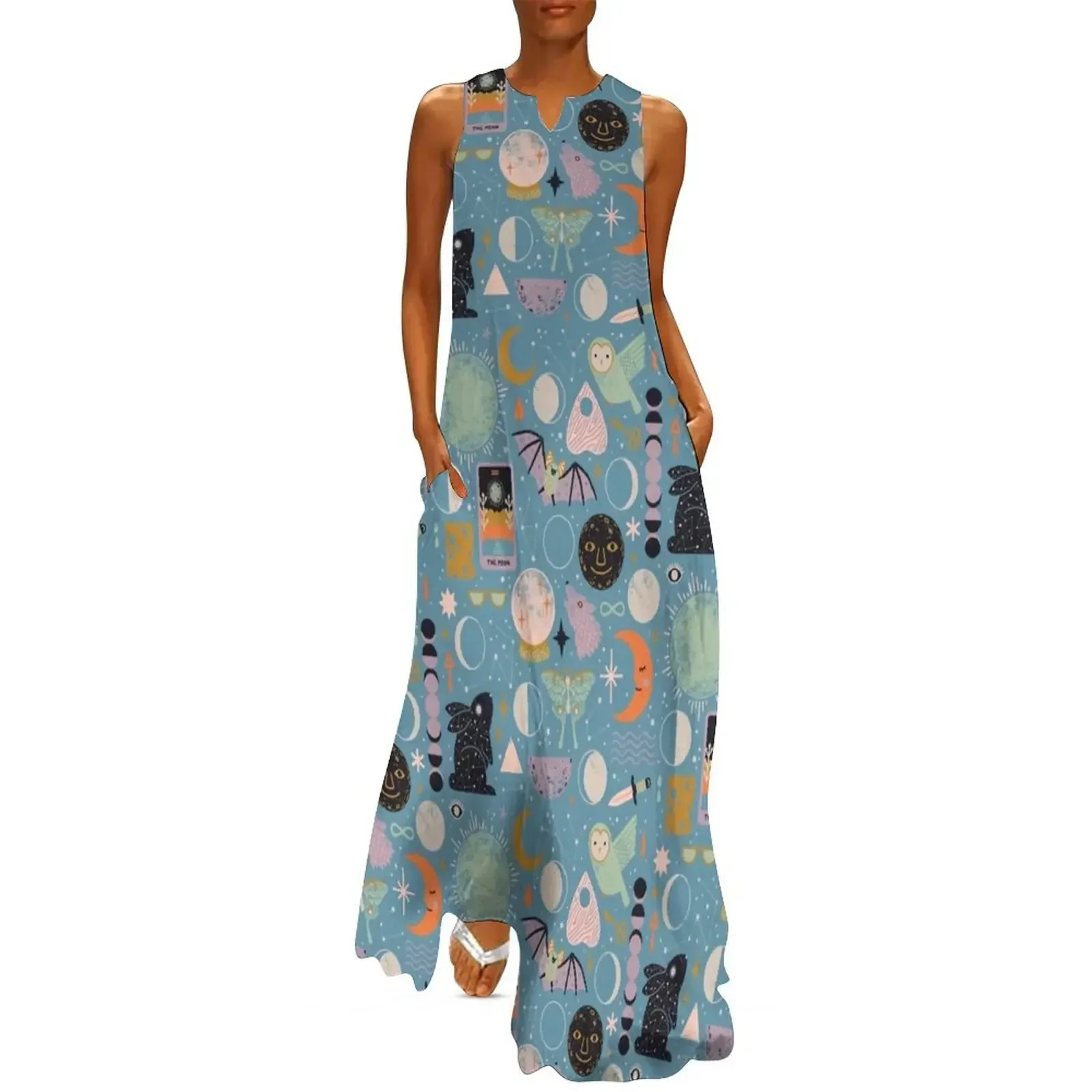 Lunar Pattern: Blue Moon Long Dress summer dress korean women Casual dresses elegant guest wedding dress clothes for woman
Lunar Pattern: Blue Moon Long Dress summer dress korean women Casual dresses elegant guest wedding dress clothes for woman