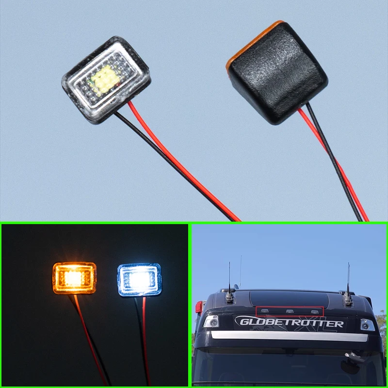 2PCS LED Side Lights Warning Light Cockpit Dome Lamp for 1/14 Tamiya RC Truck Trailer Scania 770S R620 Actros Volvo MAN Car Part
2PCS LED Side Lights Warning Light Cockpit Dome Lamp for 1/14 Tamiya RC Truck Trailer Scania 770S R620 Actros Volvo MAN Car Part