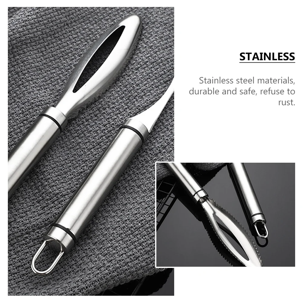 1Set Shrimp Opener Fish Scale Scraper Stainless Steel Kitchen Gadget Hanging Hook Portable for Seafood
1Set Shrimp Opener Fish Scale Scraper Stainless Steel Kitchen Gadget Hanging Hook Portable for Seafood