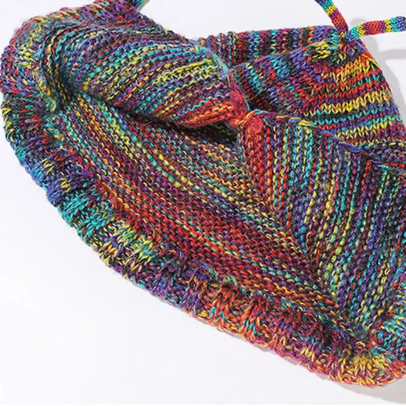 New! Rainbow Striped Knitting Beanie Hat Women Girl Winter Warm Crochet Ear Protection Cap
New! Rainbow Striped Knitting Beanie Hat Women Girl Winter Warm Crochet Ear Protection Cap