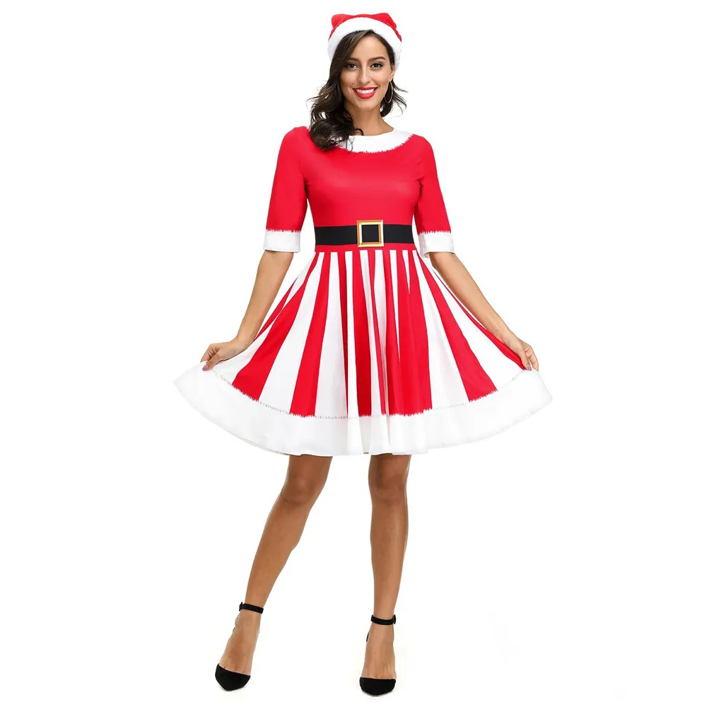 2022 Christmas Costume Party Dress Snowflake Print Half Sleeve Round Neck Vintage Fashion Ladies Christmas Women Dress Robe
2022 Christmas Costume Party Dress Snowflake Print Half Sleeve Round Neck Vintage Fashion Ladies Christmas Women Dress Robe