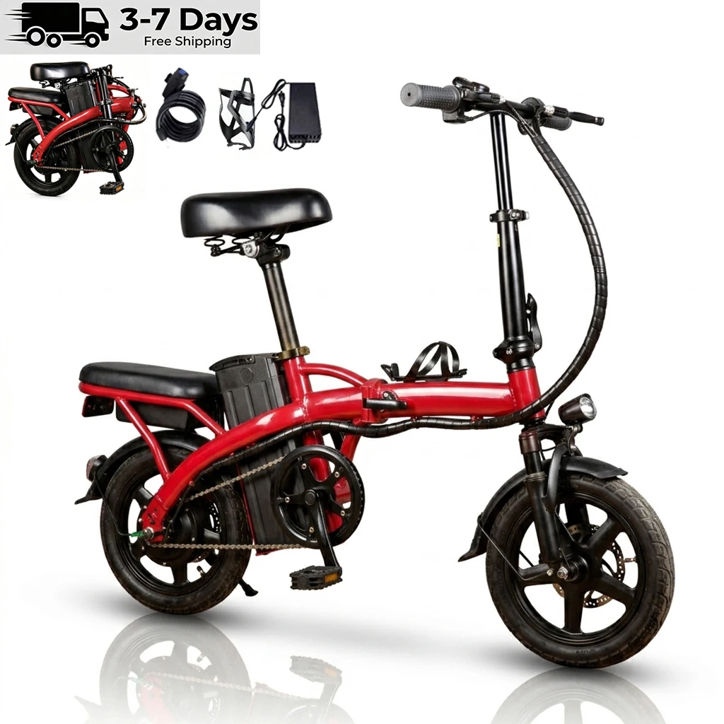 Foldable Electric Bike For Adults, 14" Electric E-Bike With 500W Peak Motor, Max 45 Miles 19 MPH Electric Bicycles, Dual Front Suspension,maximum load capacity of 120 kilograms,There are multiple configurations to choose from,It can be given as a Christma
Foldable Electric Bike For Adults, 14" Electric E-Bike With 500W Peak Motor, Max 45 Miles 19 MPH Electric Bicycles, Dual Front Suspension,maximum load capacity of 120 kilograms,There are multiple configurations to choose from,It can be given as a Christma