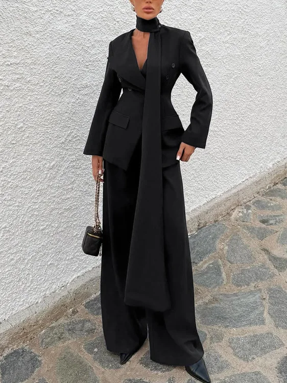Business Commute Style Women's Suit Set Long Sleeve Slim Fit Shirt And Loose Pants Two Piece Fashion Summer Outfit
Business Commute Style Women's Suit Set Long Sleeve Slim Fit Shirt And Loose Pants Two Piece Fashion Summer Outfit