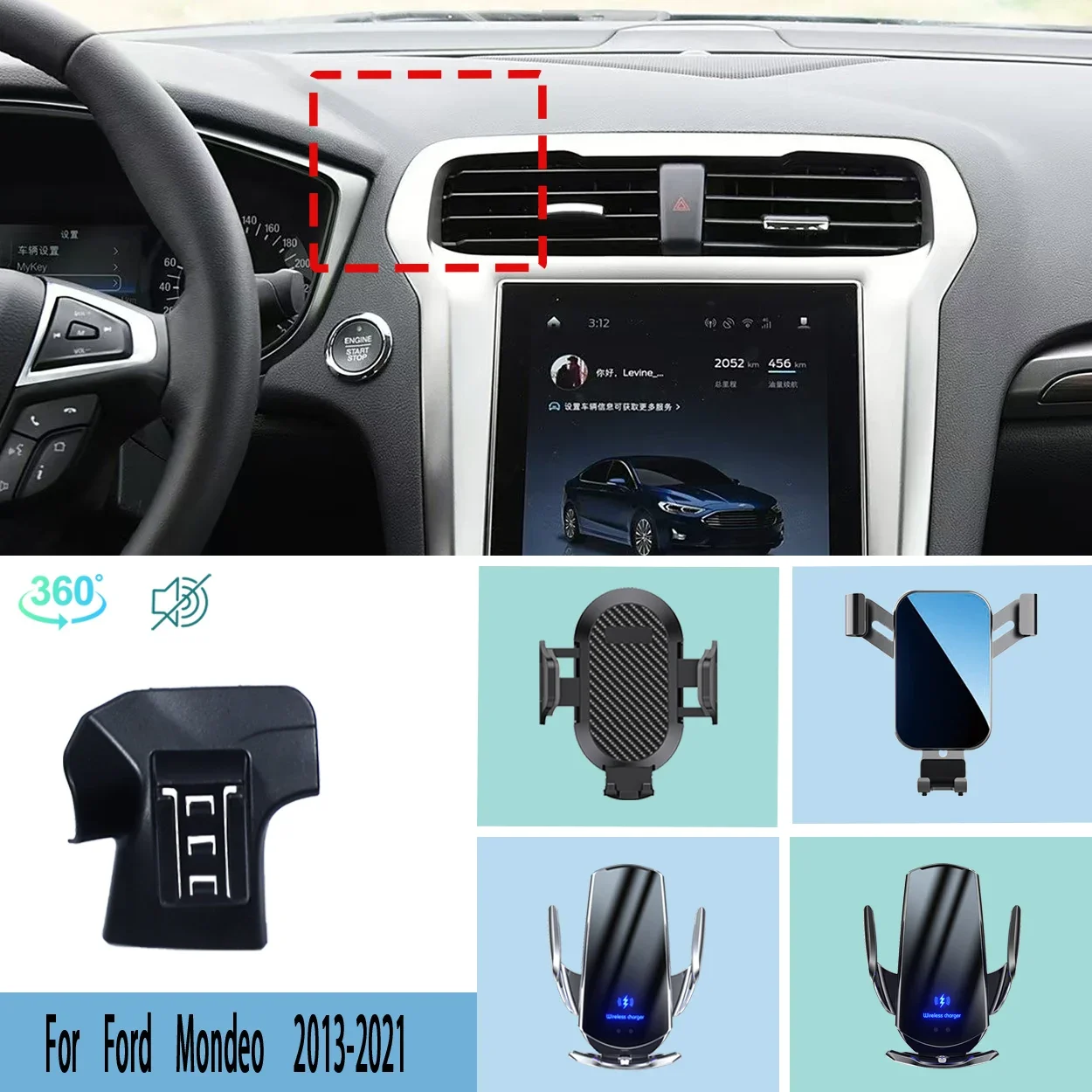 Car Phone Holder For Ford Mondeo 2013 2014 2015-2019 2020 2021 Mobile Phone Support Car Mounts Wireless Charging Accessories
Car Phone Holder For Ford Mondeo 2013 2014 2015-2019 2020 2021 Mobile Phone Support Car Mounts Wireless Charging Accessories