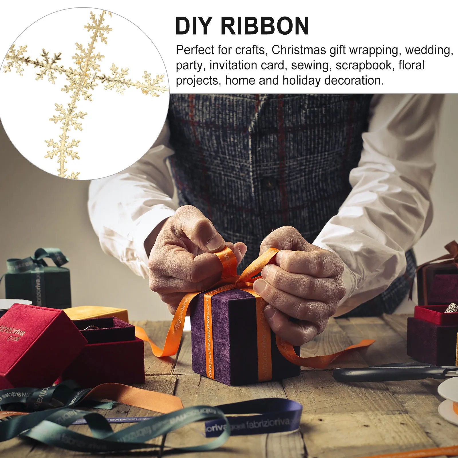 1pc Gold Silver Snowflake Ribbon Polyester Diy Ribbons For Christmas Gift Wrapping Xmas Present Decoration Craft Packaging Decor
1pc Gold Silver Snowflake Ribbon Polyester Diy Ribbons For Christmas Gift Wrapping Xmas Present Decoration Craft Packaging Decor